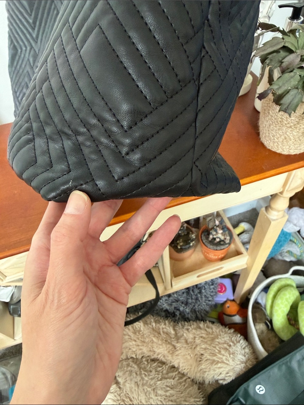 Karl Lagerfeld Classic Quilted Tote Bag - Black - Picture 12 of 13